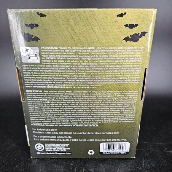 Gemmy Animated Crystal Ball Halloween Skull Eye Motion Sound Light Decor 6 Inch - Picture 8 of 14